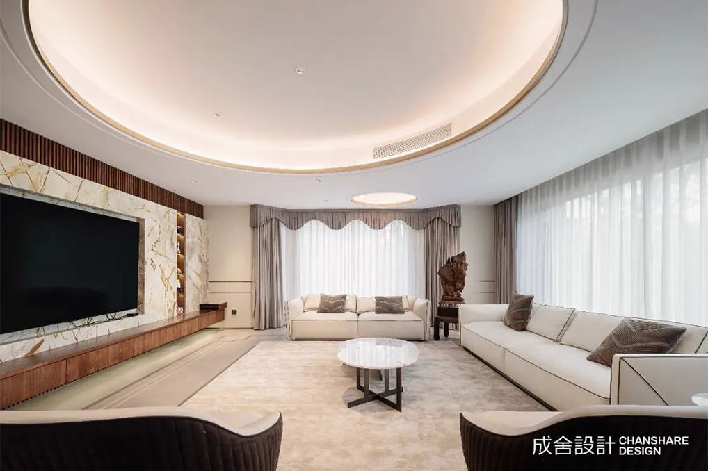 成舍設(shè)計 | 滬上逐光，無限藝境，900m2現(xiàn)代風院墅大宅